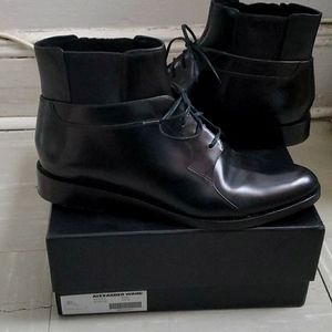 DESIGNER ALEXANDER WANG KENZA BOOT BLACK LEATHER